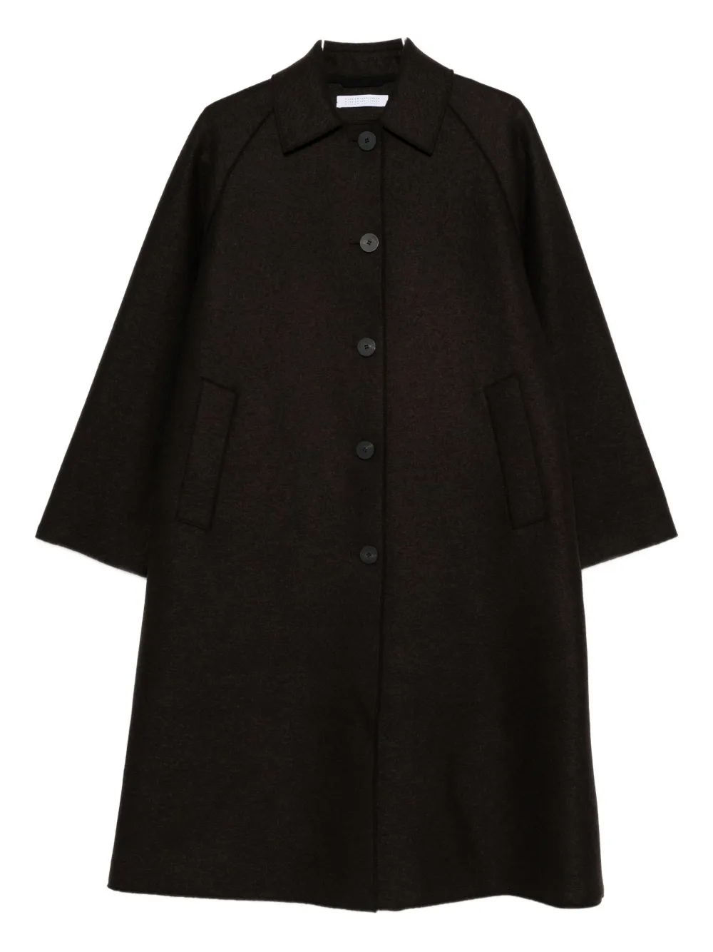 Harris Wharf London Balmacaan button-front raglan-sleeve coat | Brown | Image 1