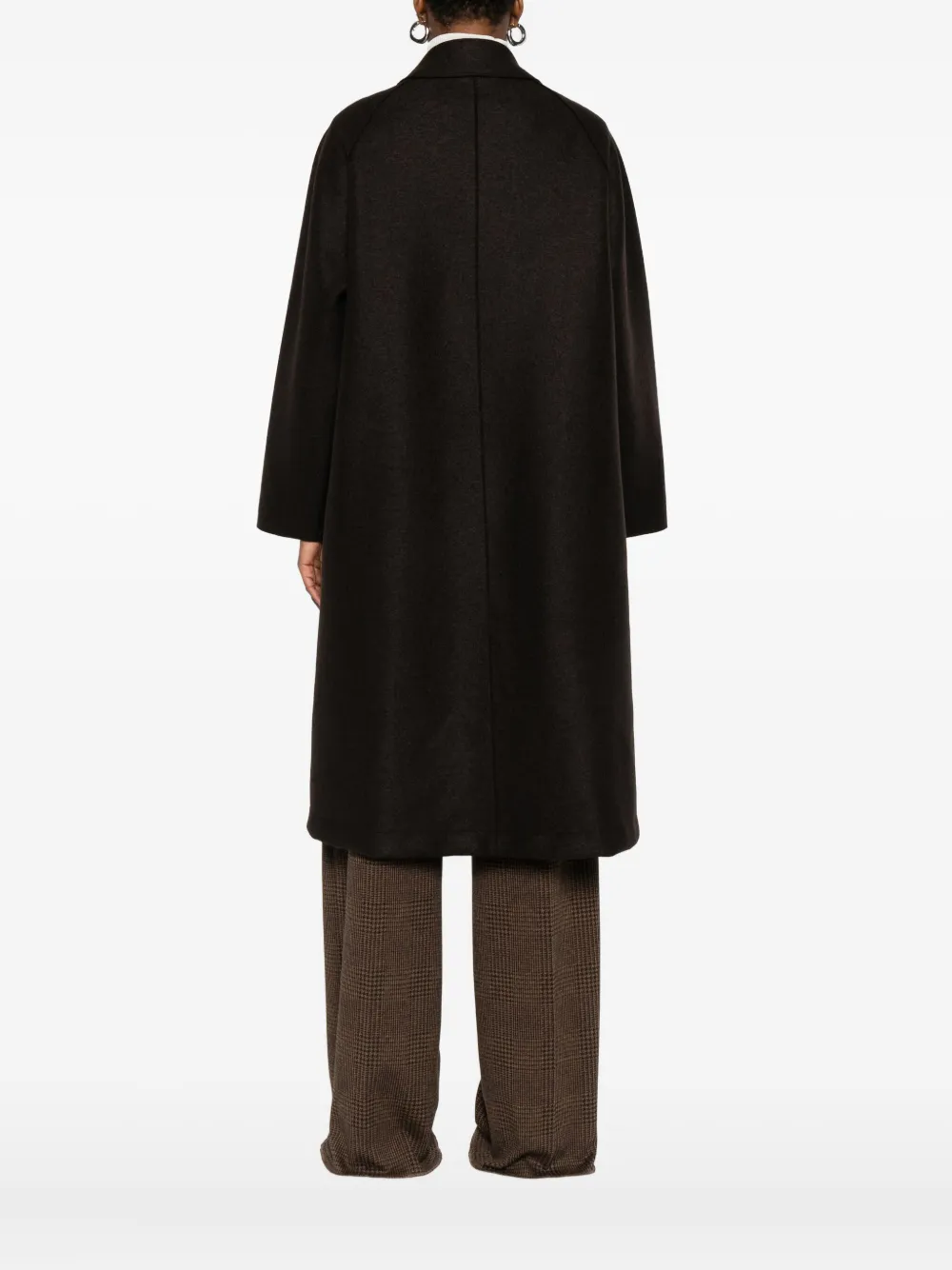 Harris Wharf London Balmacan jas met raglan mouwen en knopen Bruin