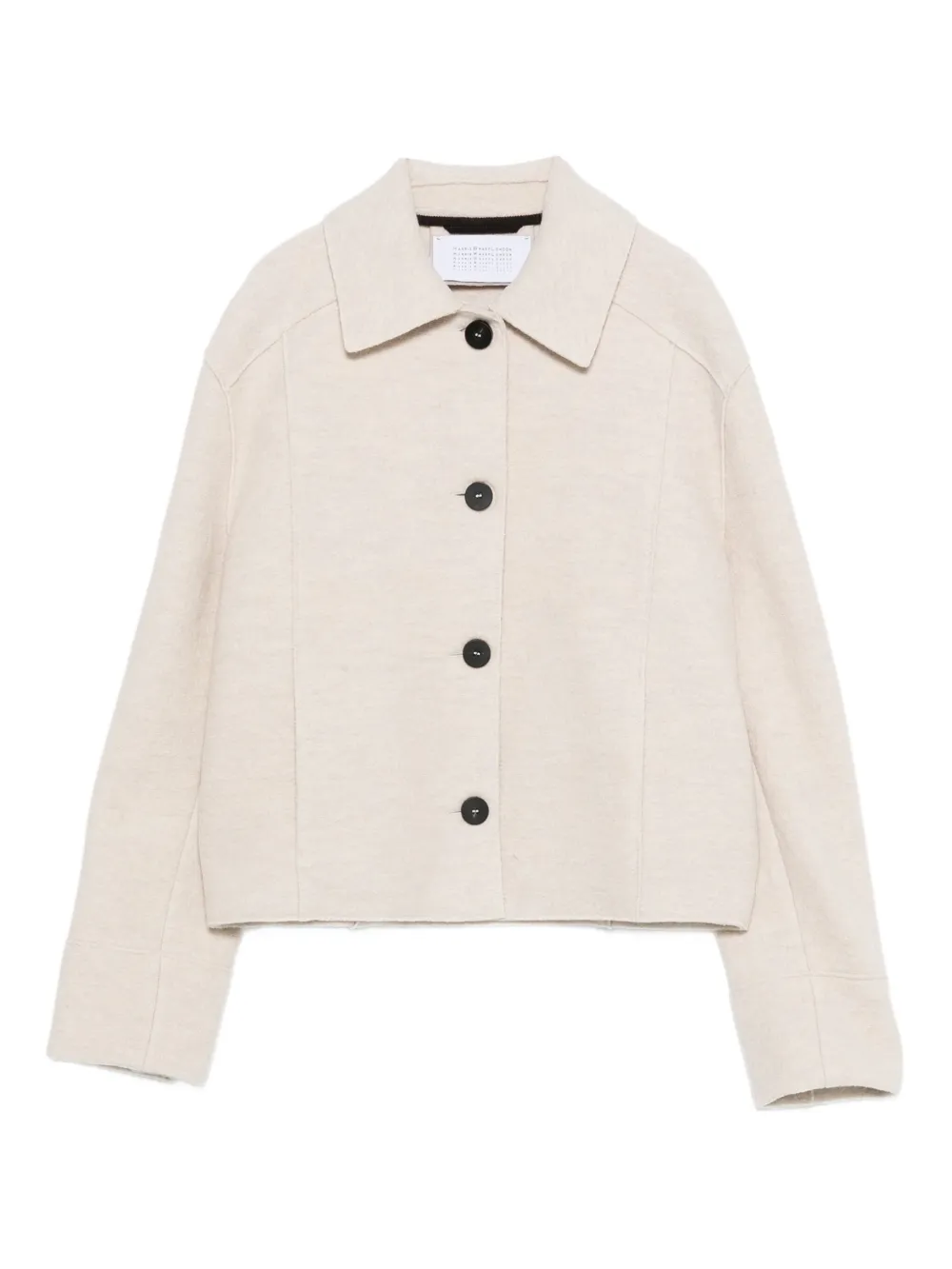 Harris Wharf London button-front cropped jacket | Neutrals | Image 1