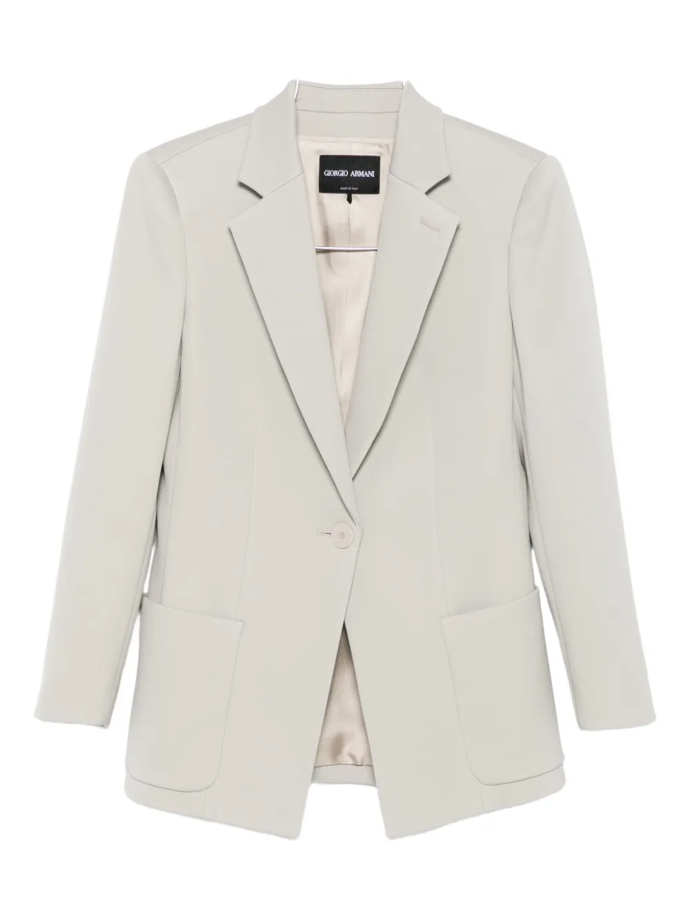 Giorgio Armani single-button patch-pocket blazer | Neutrals | Image 1