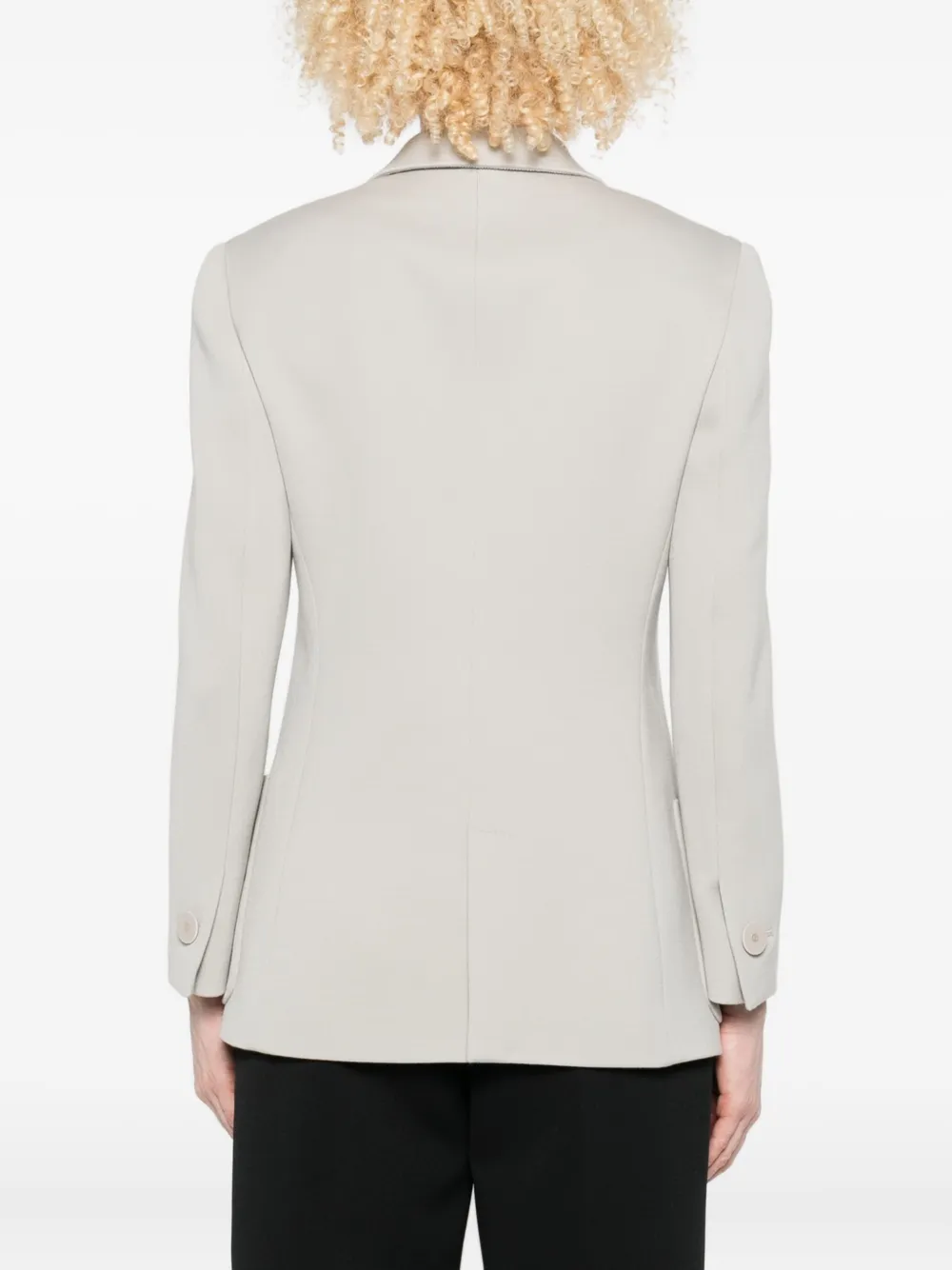 Giorgio Armani Single-button Patch-pocket Blazer In White