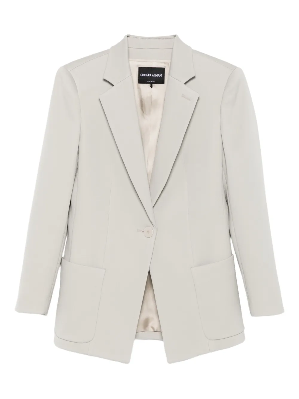 Giorgio Armani single-button patch-pocket blazer | Neutrals | Image 1