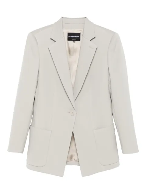 Giorgio Armani single-button patch-pocket blazer