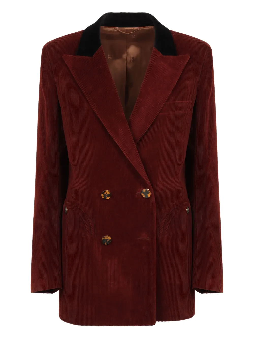 Blazé Milano corduroy double-breasted blazer - レッド Blazé Milano corduroy double-breasted blazer - レッド