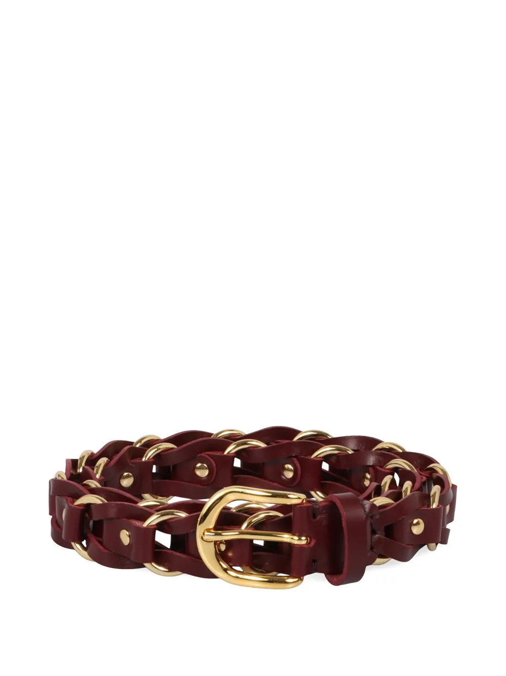 ISABEL MARANT braided-leather chain belt - Rood