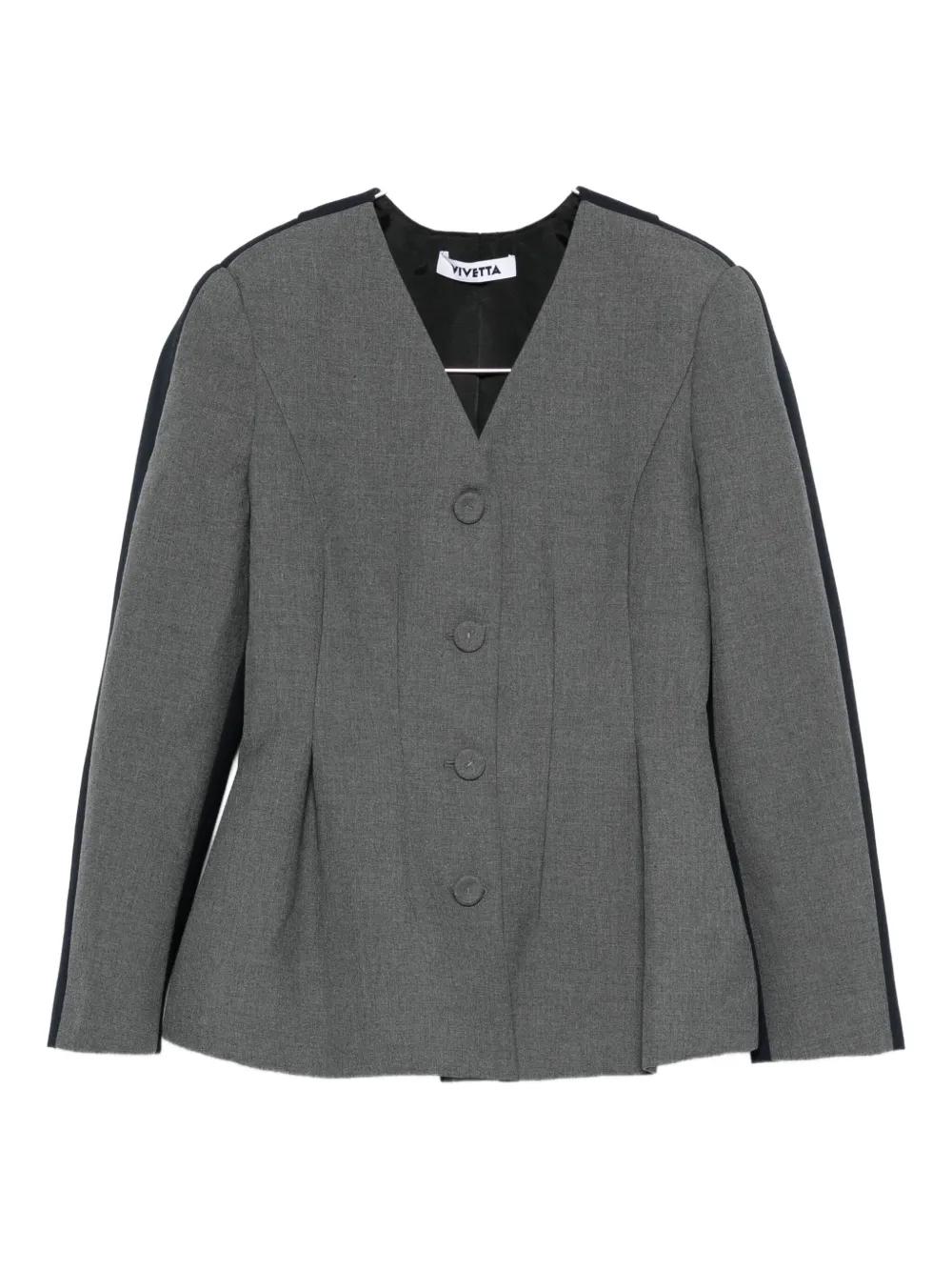 Vivetta button-front panelled jacket | Grey | Image 1