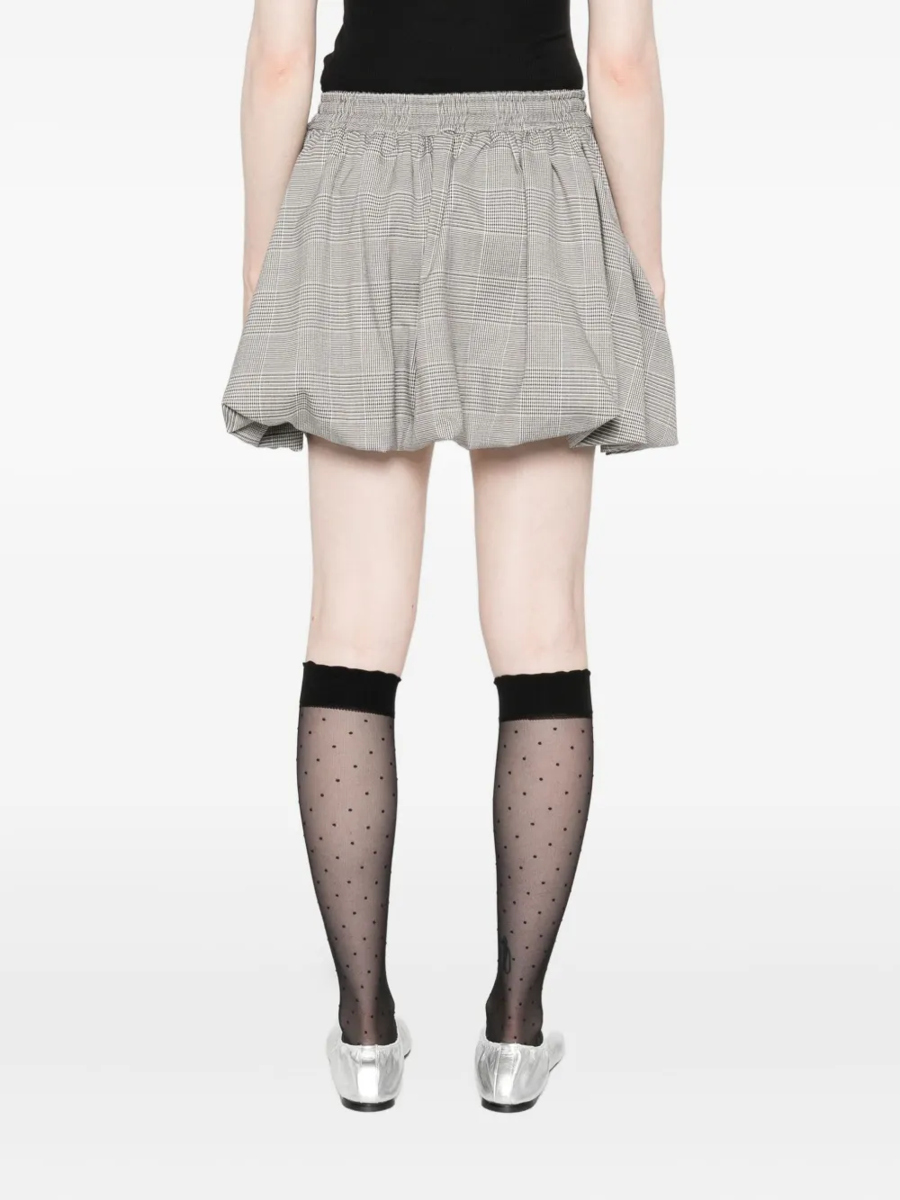 Vivetta Balloon-hem Mini Skirt In Gray