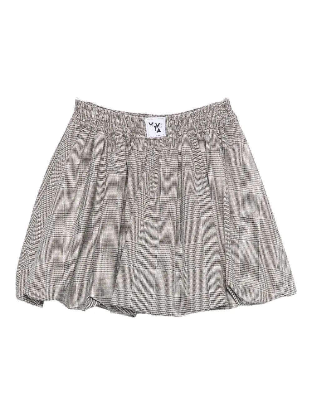 Vivetta Balloon-hem Mini Skirt In Gray