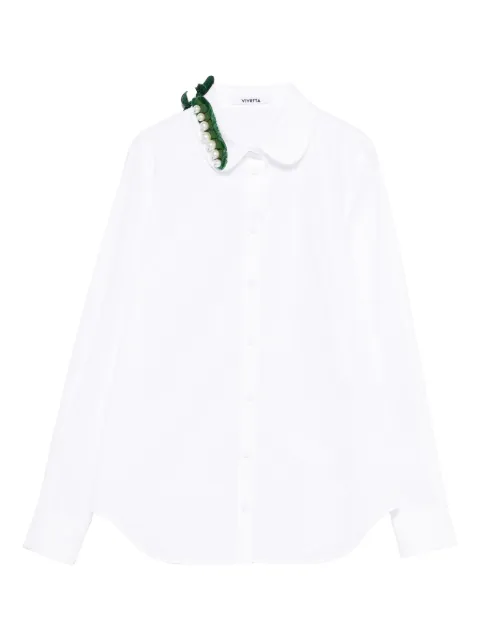 Vivetta pearl-embellished collar shirt