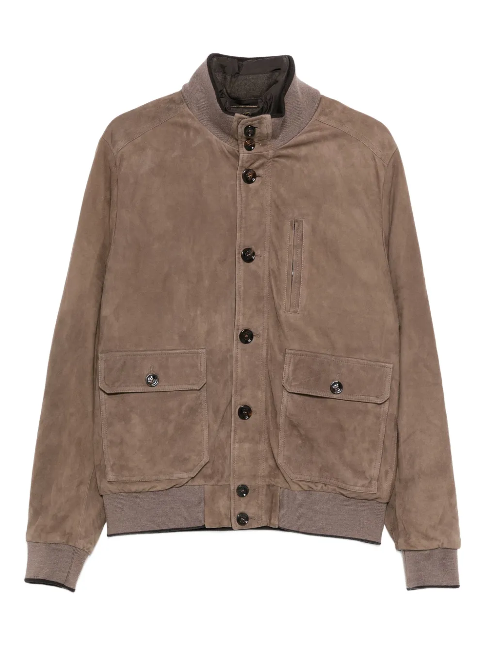 Moorer button-fastening flap-pocket jacket | Brown | Image 1