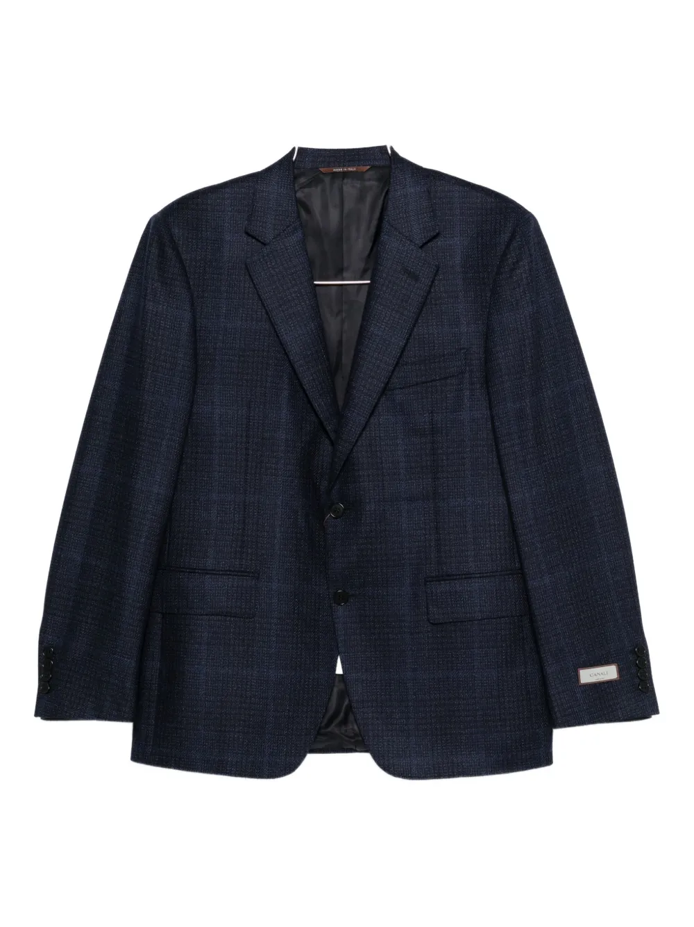 Canali checked single-breasted blazer | Blue | Image 1