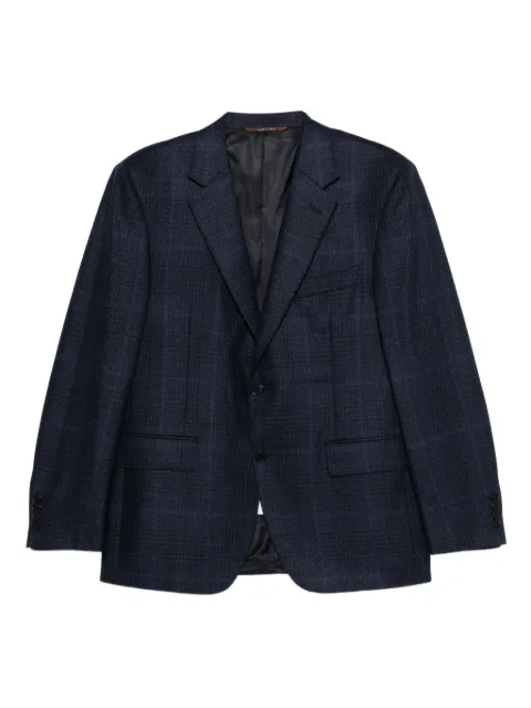 Canali checked single-breasted blazer
