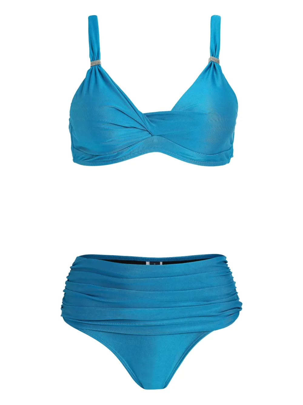Lygia & Nanny Triangle-top Clasp-fastening Bikini In Blue