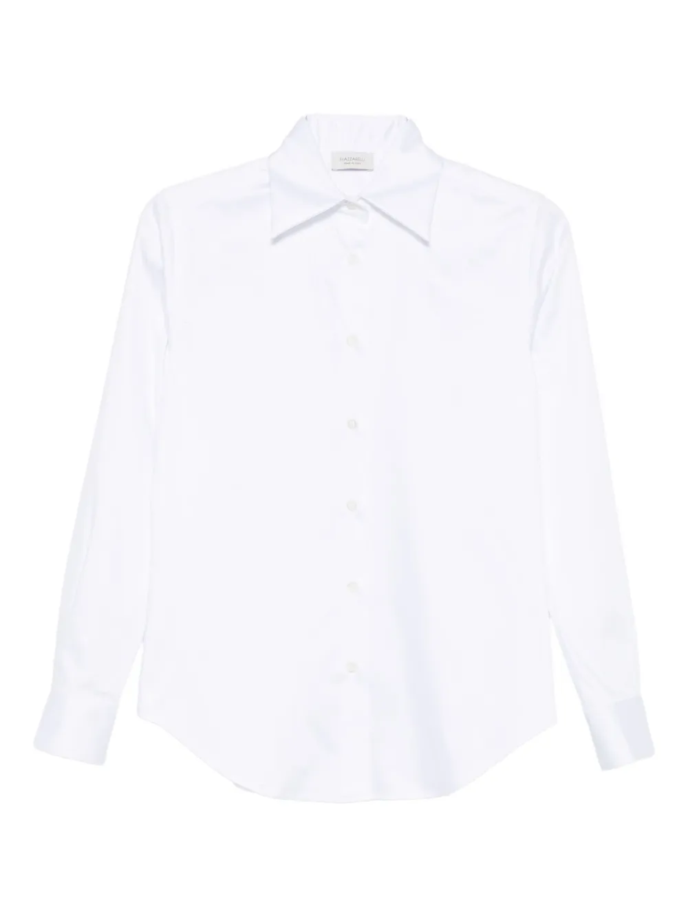 Mazzarelli Gea Button-down Long-sleeve Shirt In White