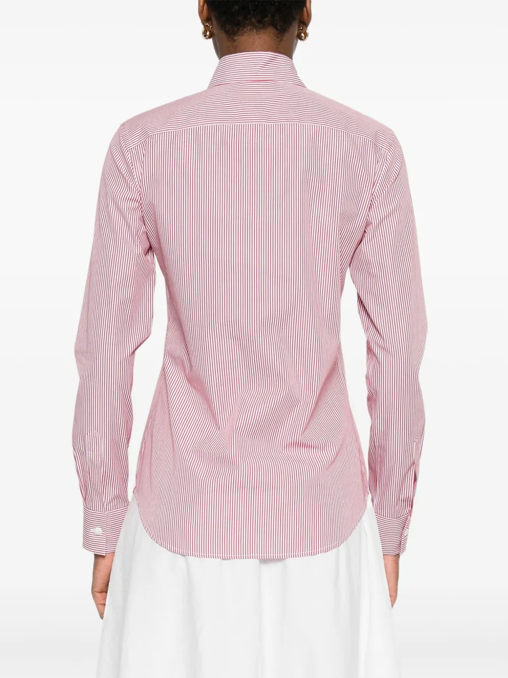 Mazzarelli Gea gestreepte button-down blouse Rood