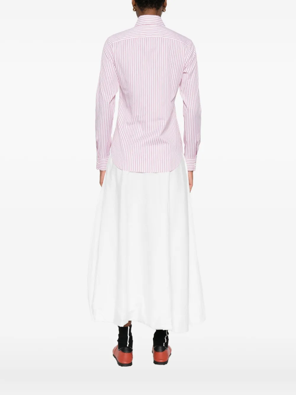Mazzarelli Gea Striped Long-sleeve Shirt In Multi