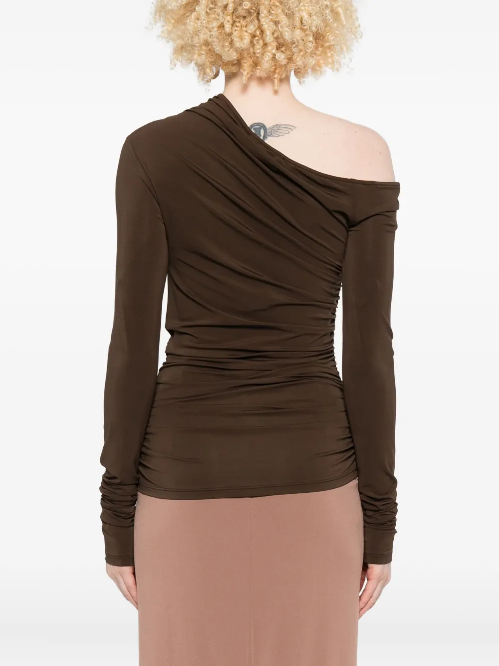 AMIRI Asymmetrische top Bruin