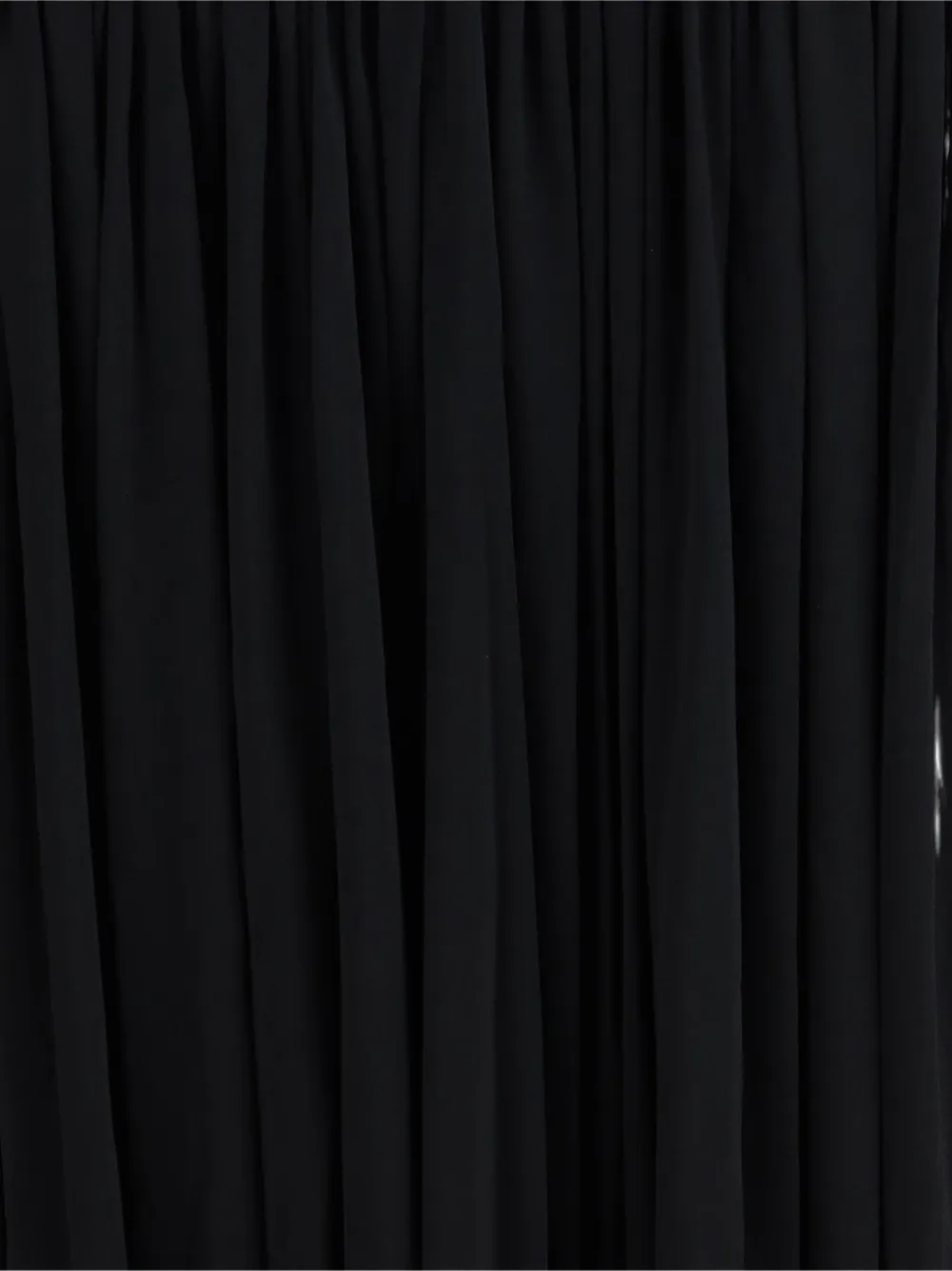 Magda Butrym Asymmetric Pleated Turtleneck Maxi Dress In Black