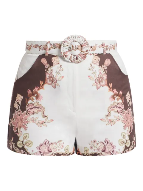 Hemant And Nandita floral belted shorts