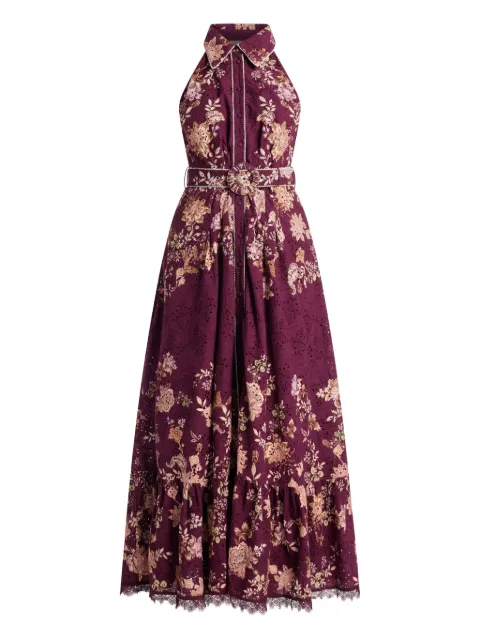 Hemant And Nandita Savi collared floral belted maxi dress