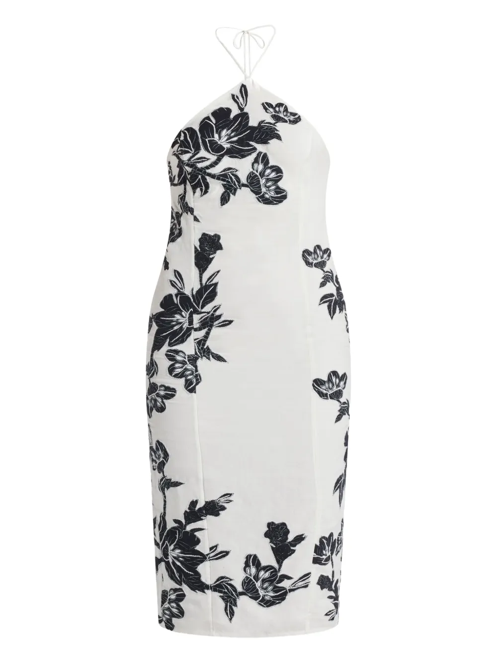 Hemant And Nandita robe mi-longue à fleurs Aahi | blanc | Image 1