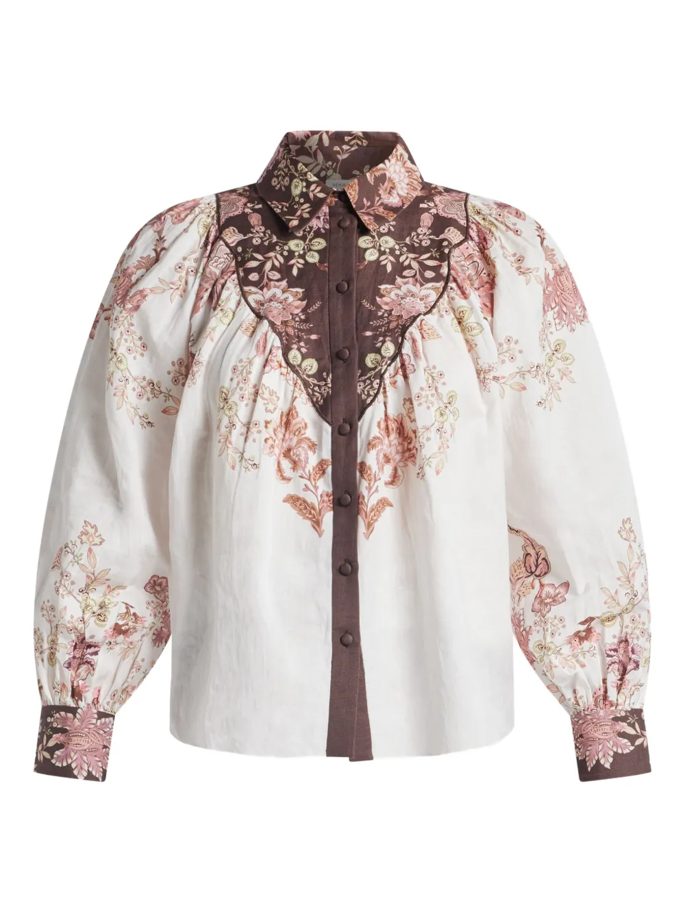 Hemant And Nandita Diza floral buttoned shirt | White | Image 1