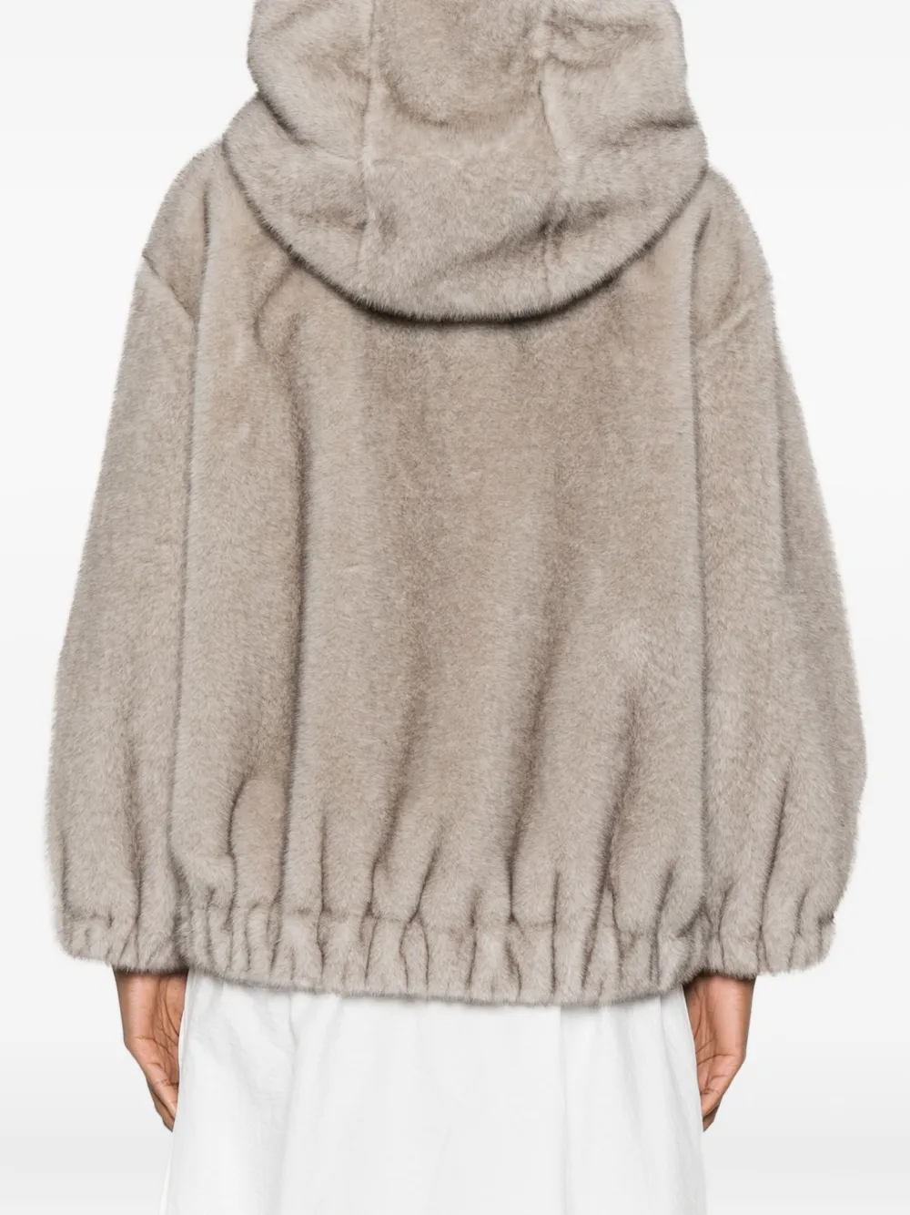 Antonelli Jack met elastische afwerking en capuchon Beige