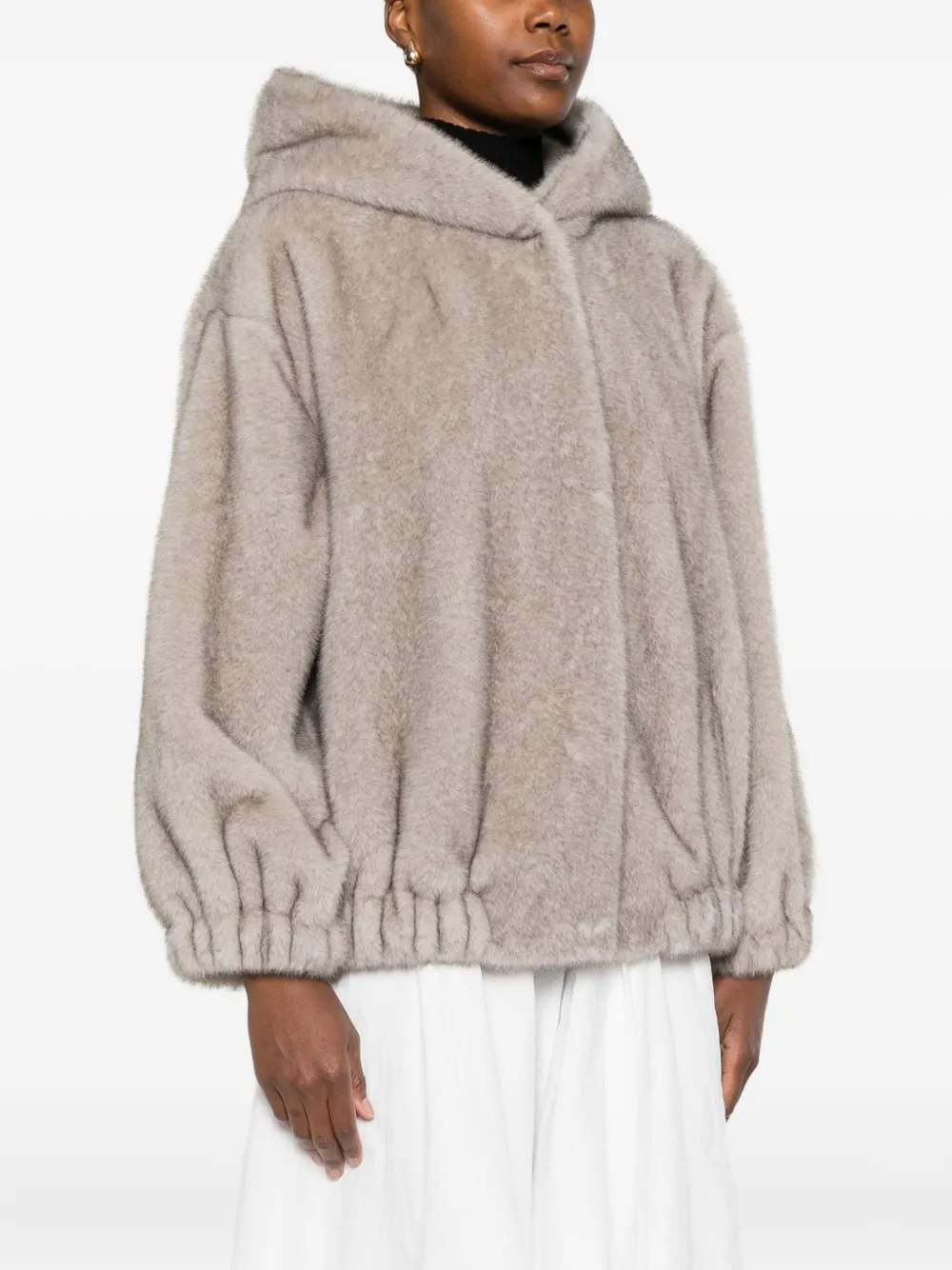 Antonelli Jack met elastische afwerking en capuchon Beige