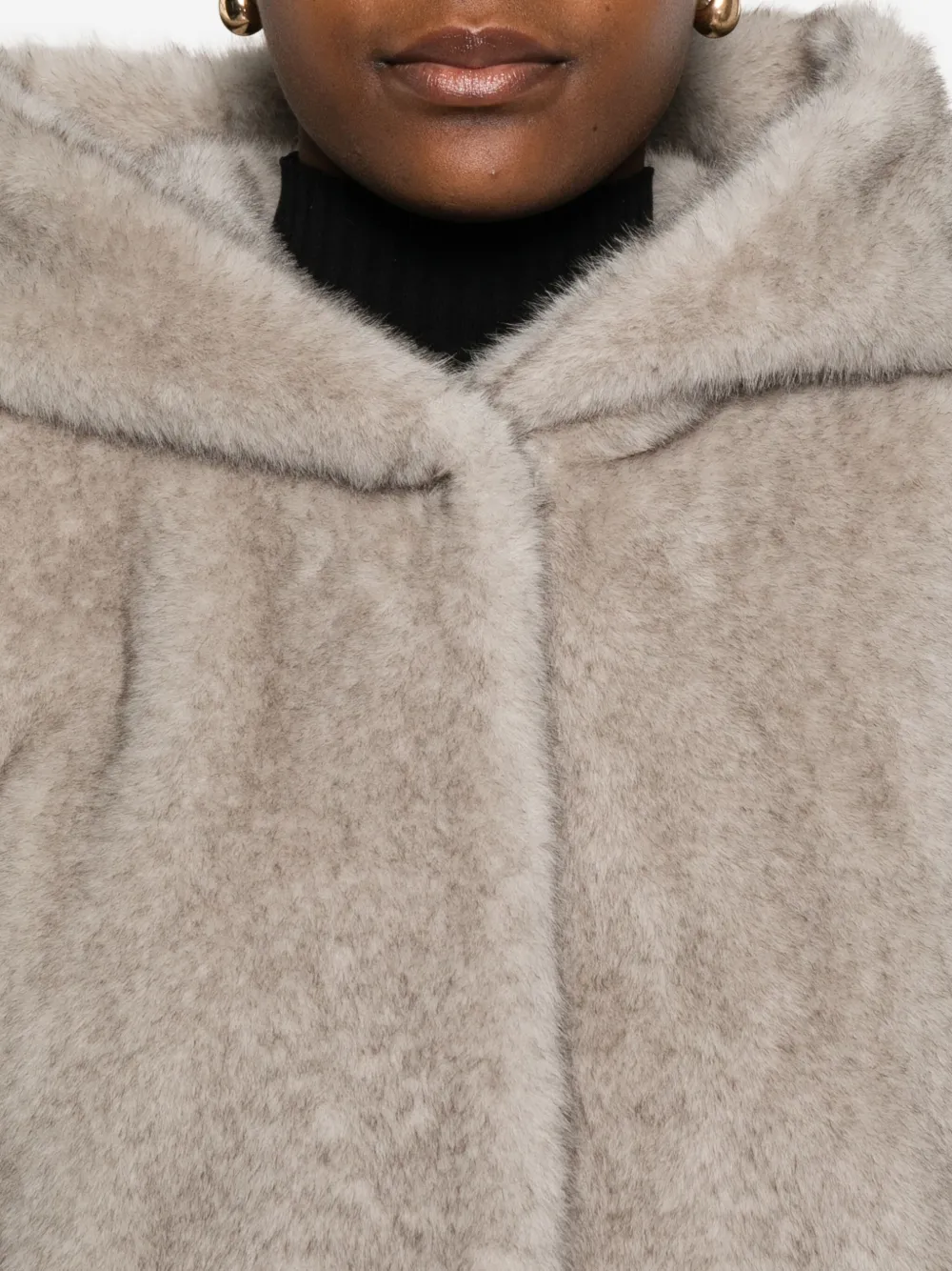 Antonelli Jack met elastische afwerking en capuchon Beige