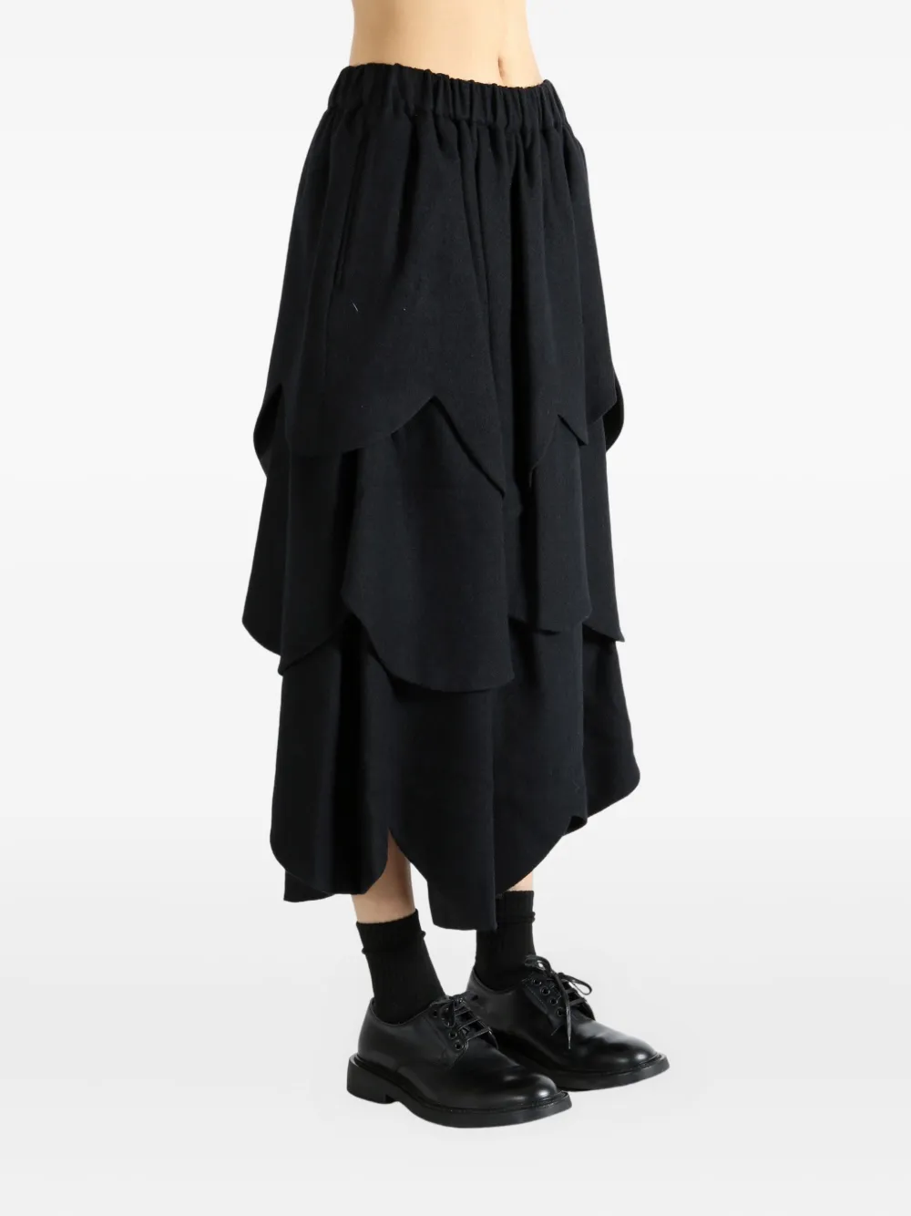 Noir Kei Ninomiya layered petal skirt Zwart