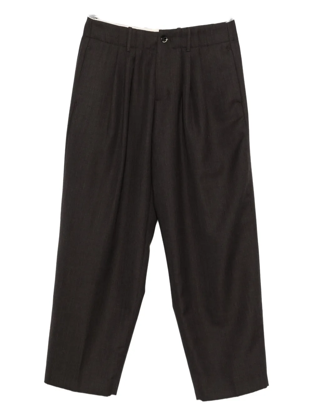 Nine In The Morning Pleated Trousers In Brown