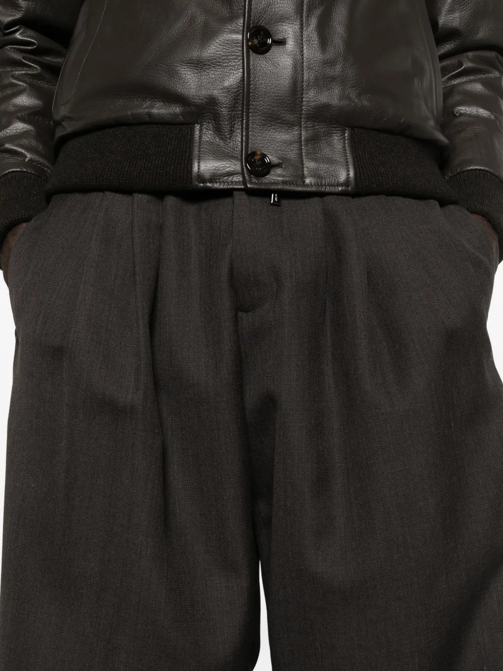 Nine In The Morning Pleated Trousers In Brown