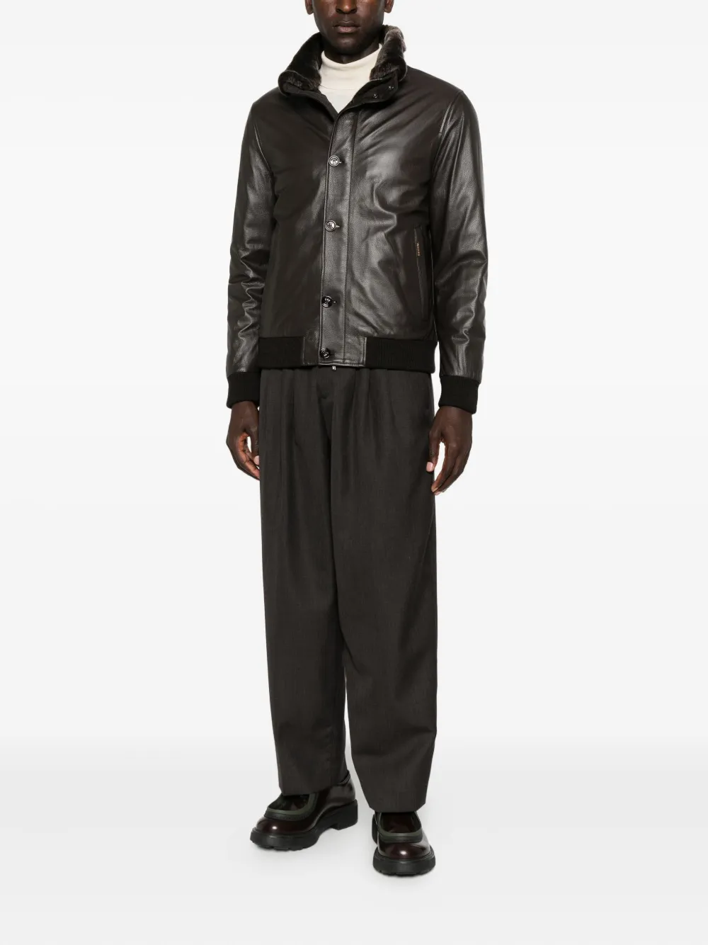 Nine In The Morning pleated trousers - Bruin