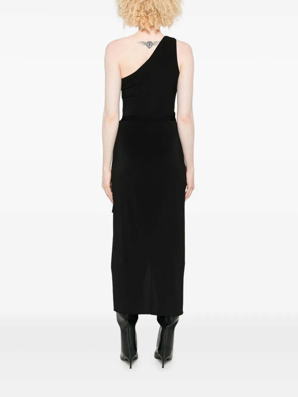 AMIRI Asymmetrische midi-jurk Zwart