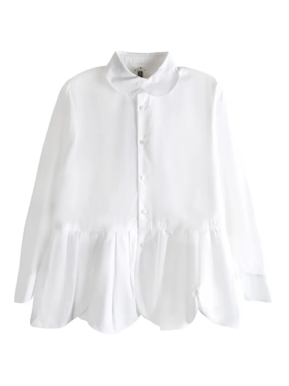 Noir Kei Ninomiya Peter Pan collar pleated blouse - ホワイト Noir Kei Ninomiya Peter Pan collar pleated blouse - ホワイト