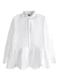 Noir Kei Ninomiya Peter Pan collar pleated blouse - White