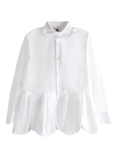 Noir Kei Ninomiya Peter Pan collar pleated blouse