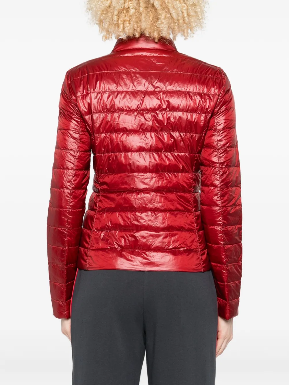 Patrizia Pepe Zip-front Puffer Jacket In Red