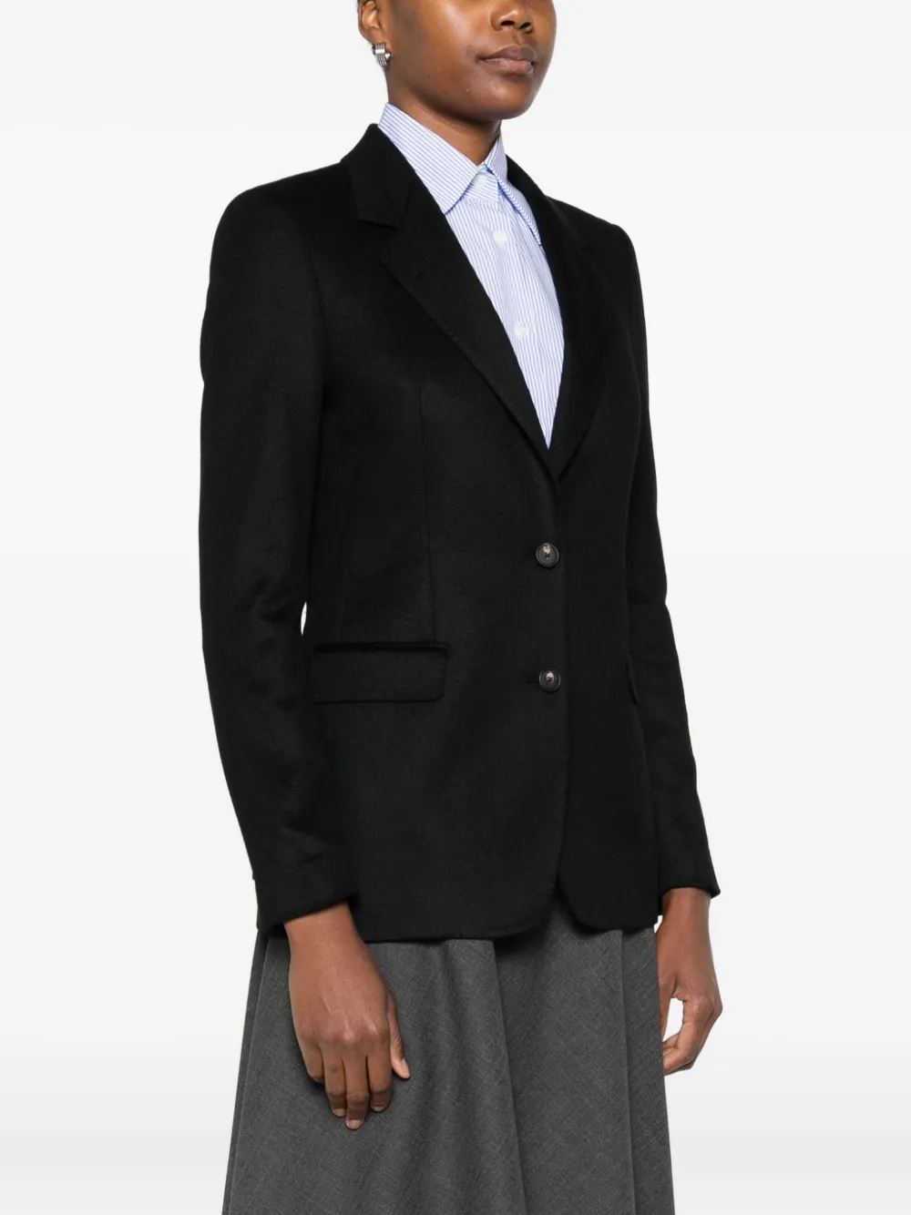 Tagliatore Single-breasted Long-sleeve Blazer In Black