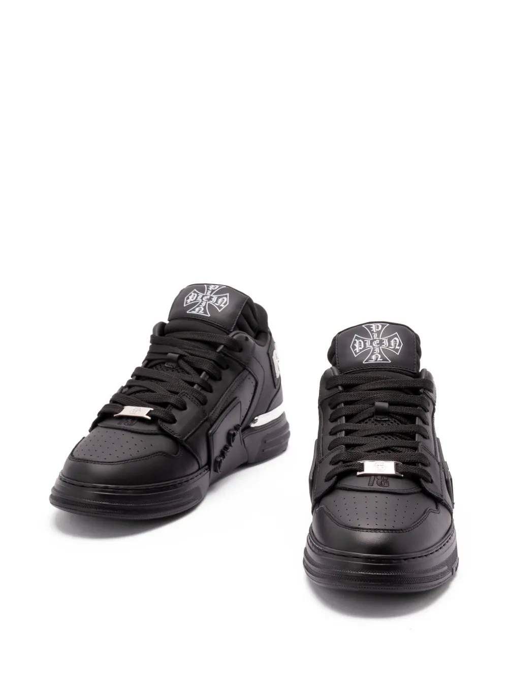 Philipp Plein leather sneakers Black