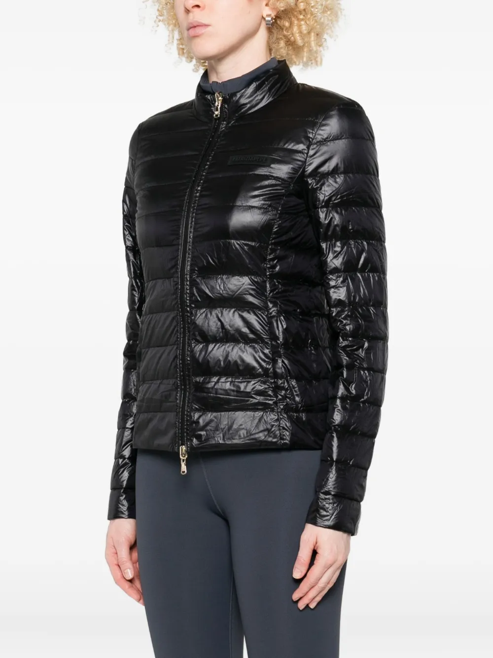 Patrizia Pepe Gewatteerd jack met rits Zwart