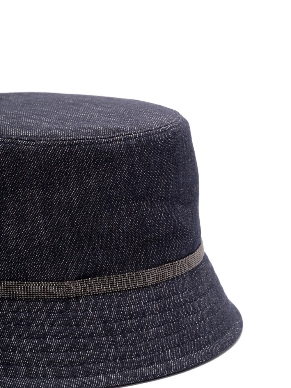 Brunello Cucinelli Denim Bucket Hat In Black