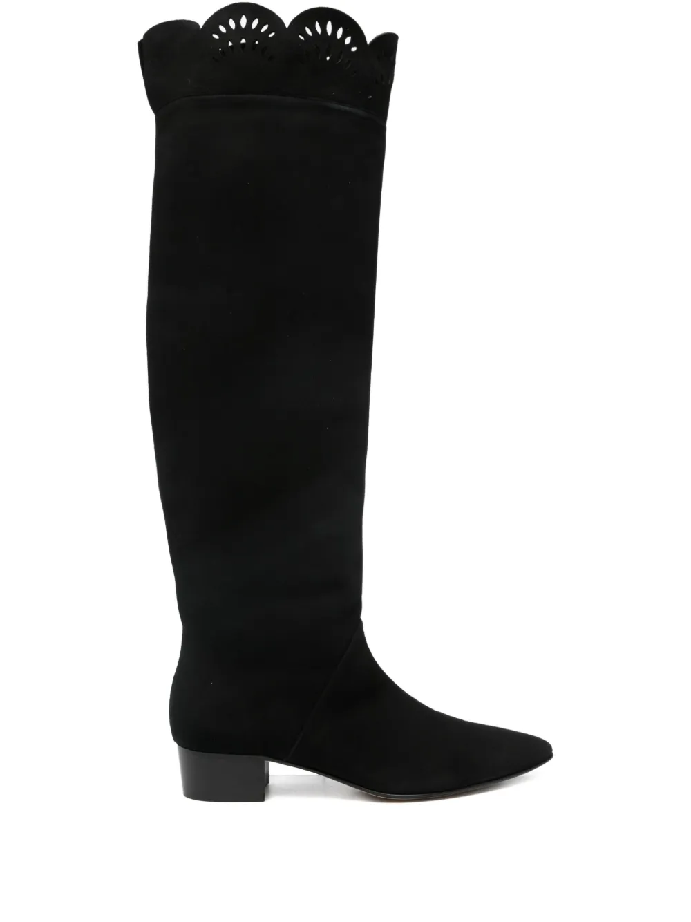 Arteana 30mm scallop-trim boots - ブラック Arteana 30mm scallop-trim boots - ブラック