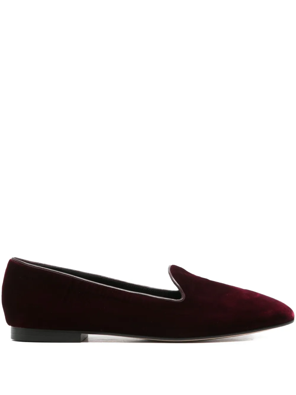 Arteana Velvet-finish Ballet Flats In Red
