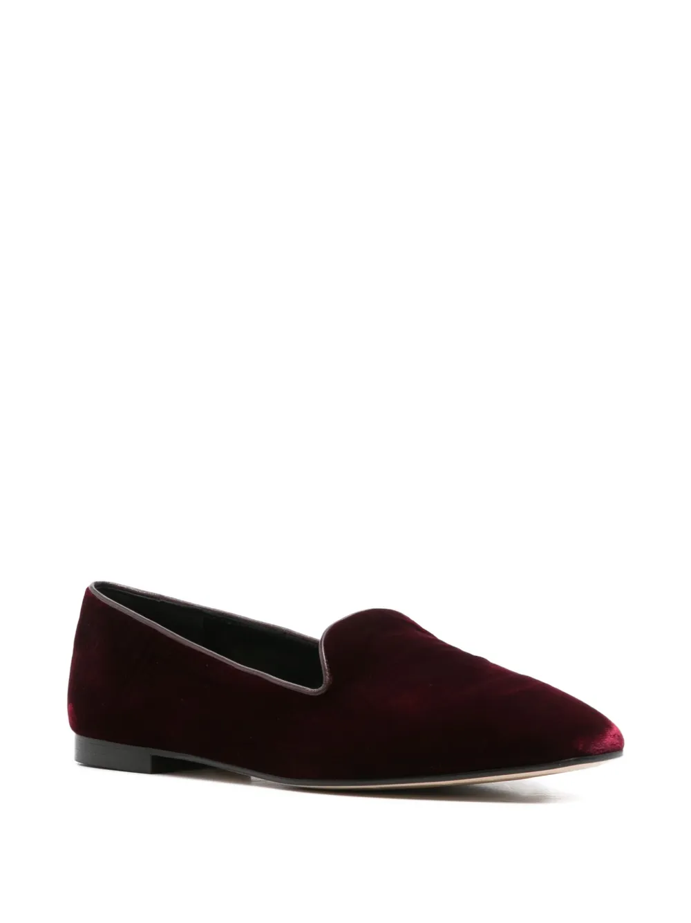 Arteana velvet-finish ballet flats - Rood