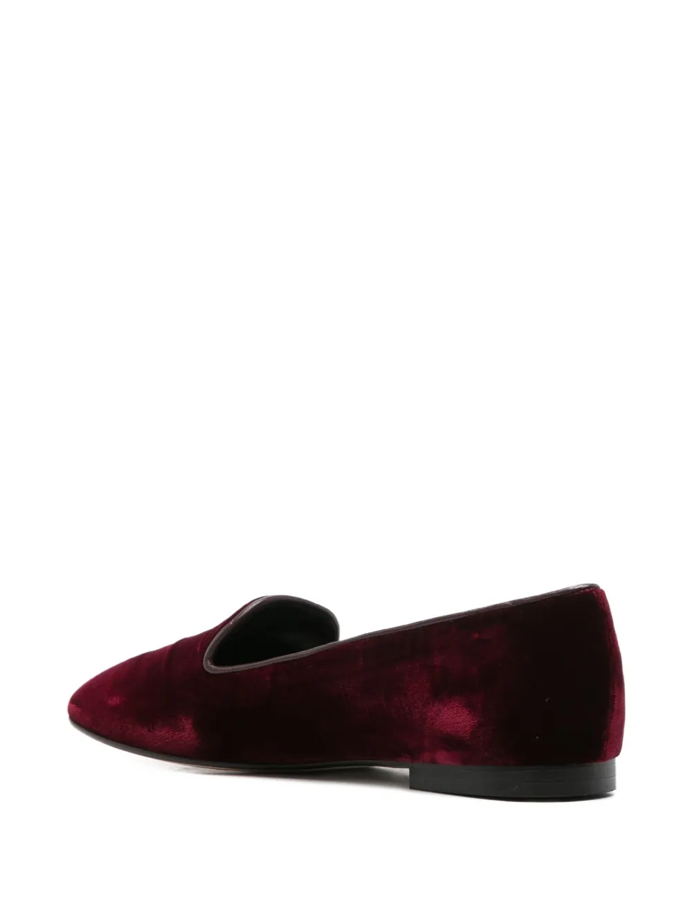 Arteana Velvet-finish Ballet Flats In Red
