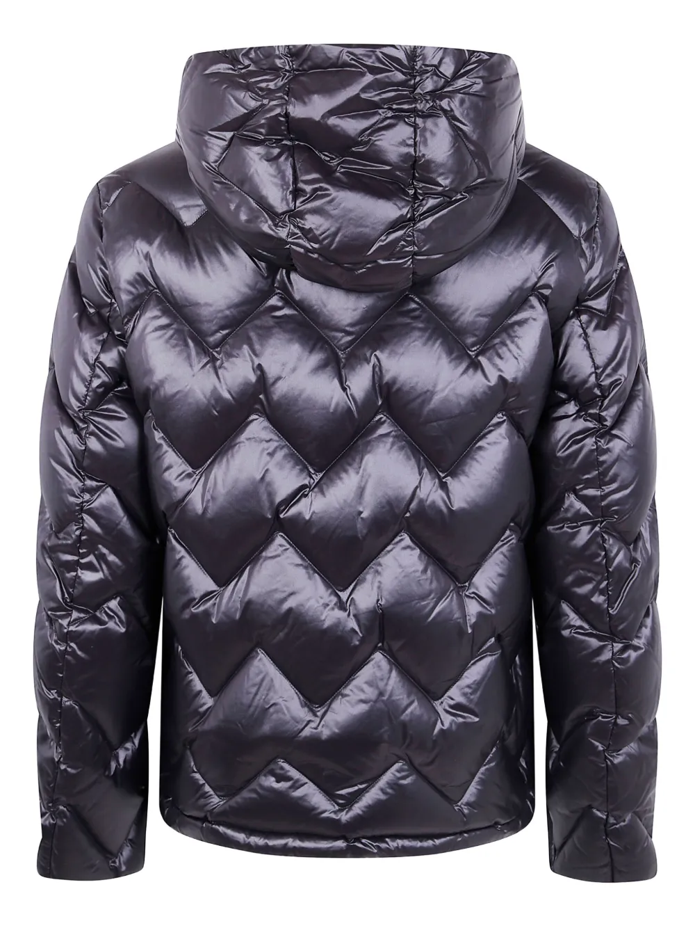 Peuterey Chevron-quilted Hooded Jacket In Blue