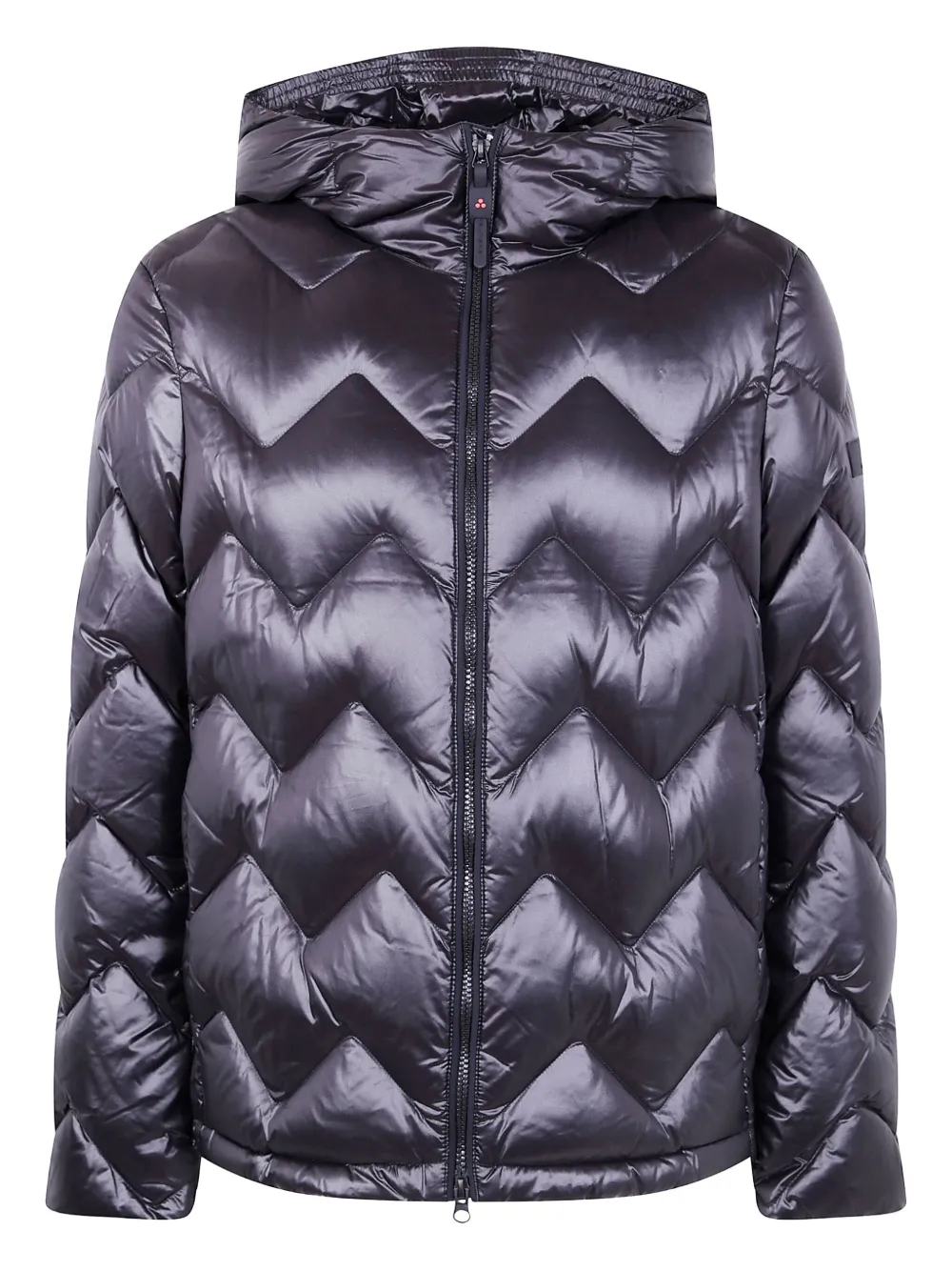 Peuterey Chevron-quilted Hooded Jacket In Blue