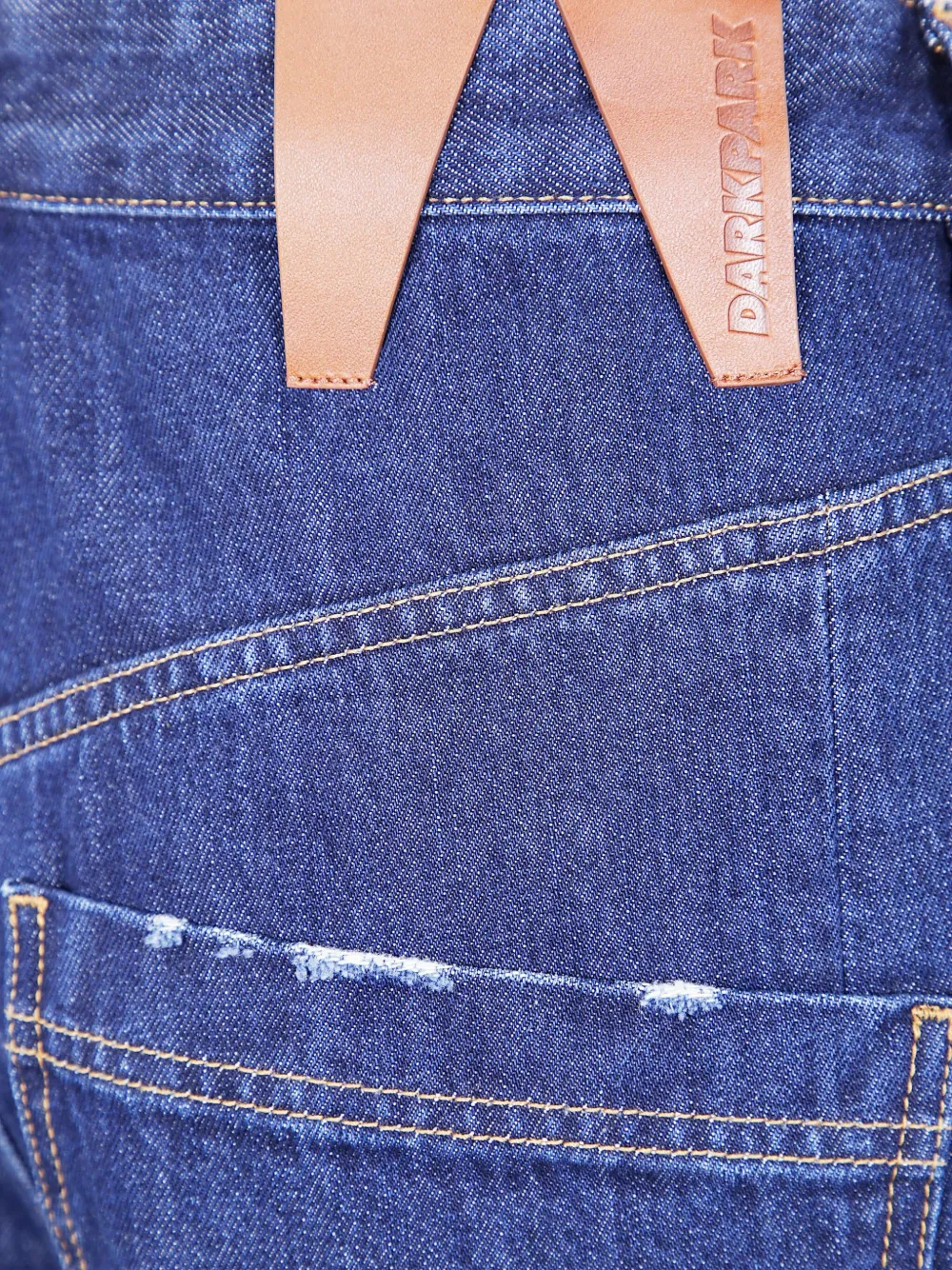 DARKPARK Katoenen jeans met franje Blauw