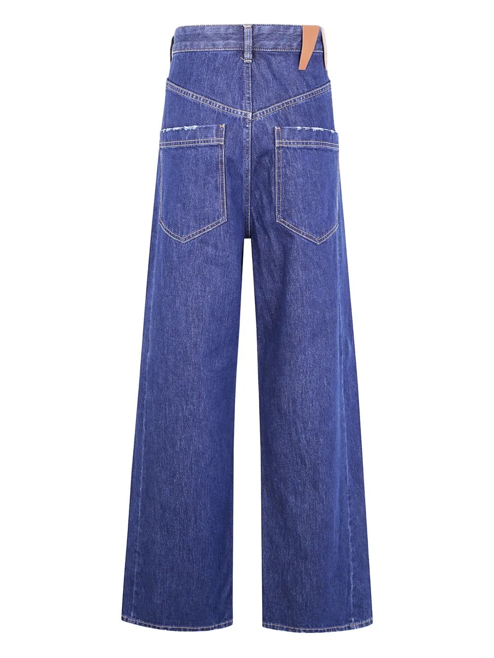 DARKPARK frayed-detail cotton jeans - Blauw